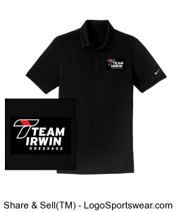 Men's Nike Polo Sports Shirt - Irwin Logo on the Sleeve Design Zoom